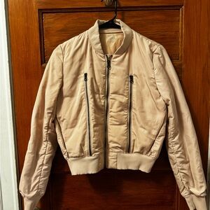 ALO Yoga Light Pink Bomber Jacket